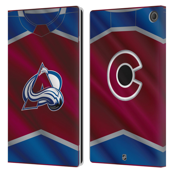 NHL Colorado Avalanche Jersey Leather Book Wallet Case Cover For Amazon Fire Max 11 2023