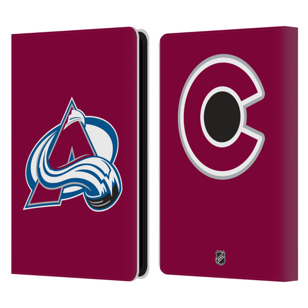 NHL Colorado Avalanche Plain Leather Book Wallet Case Cover For Amazon Kindle Paperwhite 5 (2021)