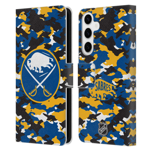 NHL Buffalo Sabres Camouflage Leather Book Wallet Case Cover For Samsung Galaxy S24+ 5G