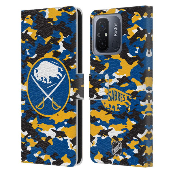 NHL Buffalo Sabres Camouflage Leather Book Wallet Case Cover For Xiaomi Redmi 12C