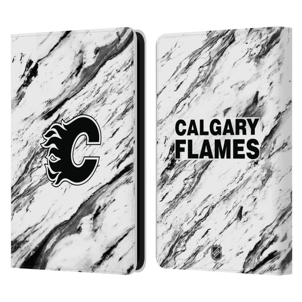 NHL Calgary Flames Marble Leather Book Wallet Case Cover For Amazon Kindle 11th Gen 6in 2022
