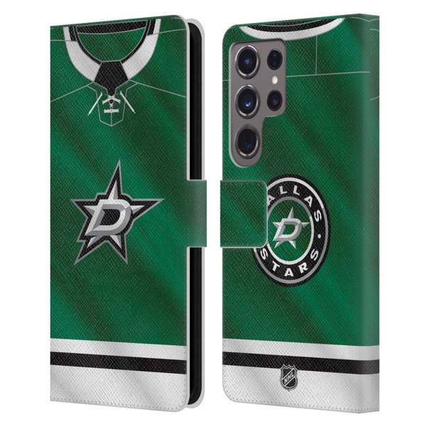 NHL Dallas Stars Jersey Leather Book Wallet Case Cover For Samsung Galaxy S24 Ultra 5G