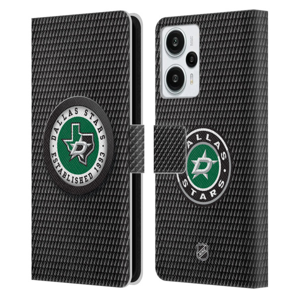 NHL Dallas Stars Puck Texture Leather Book Wallet Case Cover For Xiaomi Redmi Note 12T