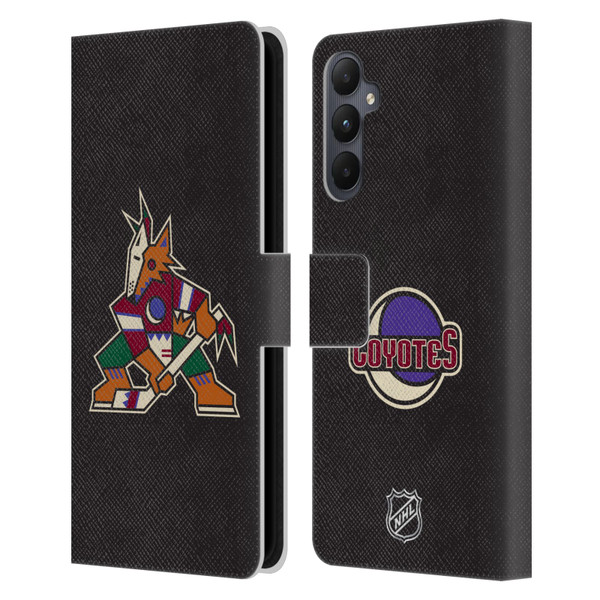 NHL Arizona Coyotes Plain Leather Book Wallet Case Cover For Samsung Galaxy A05s