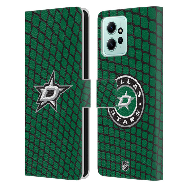 NHL Dallas Stars Net Pattern Leather Book Wallet Case Cover For Xiaomi Redmi 12