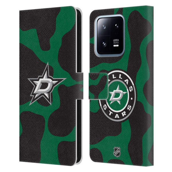 NHL Dallas Stars Cow Pattern Leather Book Wallet Case Cover For Xiaomi 13 Pro 5G