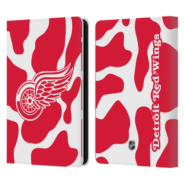 NHL Detroit Red Wings Cow Pattern Leather Book Wallet Case Cover For Amazon Kindle 11th Gen 6in 2022