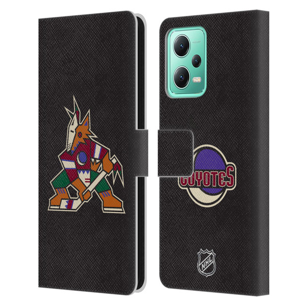 NHL Arizona Coyotes Plain Leather Book Wallet Case Cover For Xiaomi Redmi Note 12 5G