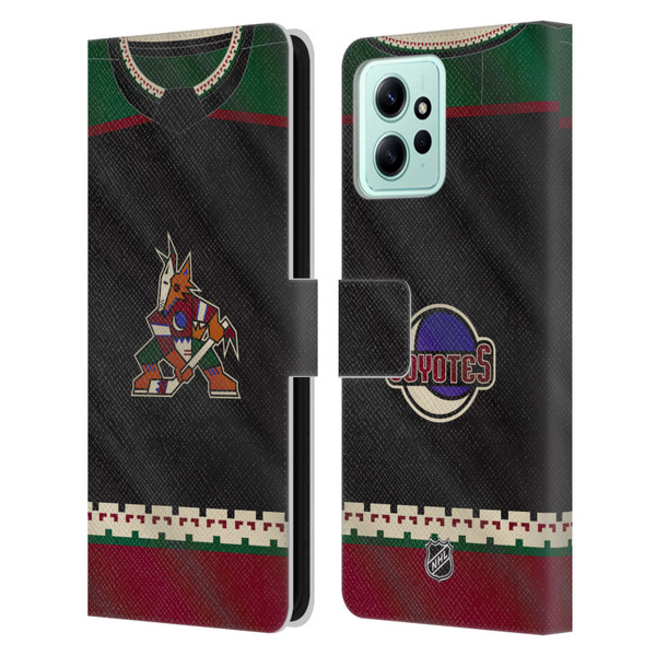 NHL Arizona Coyotes Jersey Leather Book Wallet Case Cover For Xiaomi Redmi 12