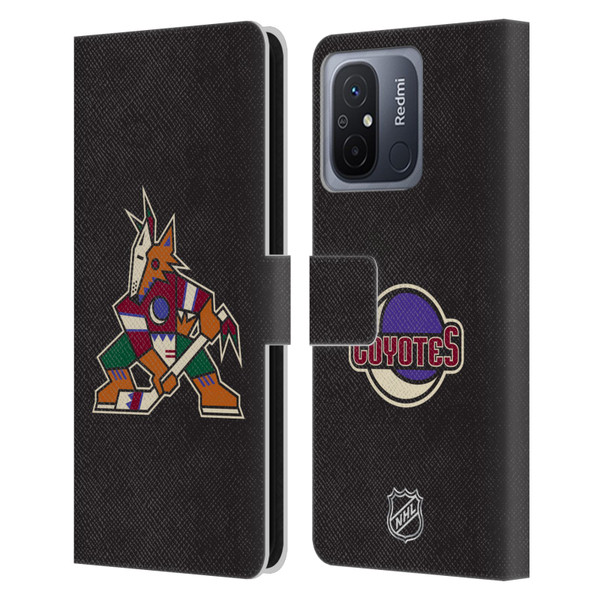 NHL Arizona Coyotes Plain Leather Book Wallet Case Cover For Xiaomi Redmi 12C