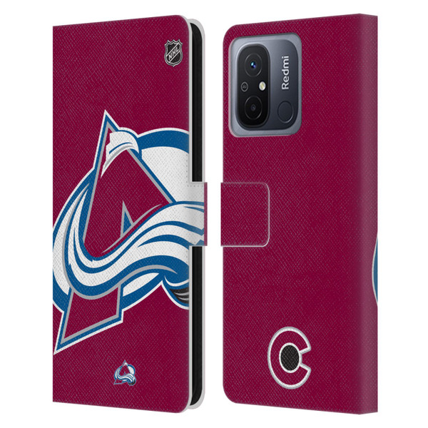 NHL Colorado Avalanche Oversized Leather Book Wallet Case Cover For Xiaomi Redmi 12C
