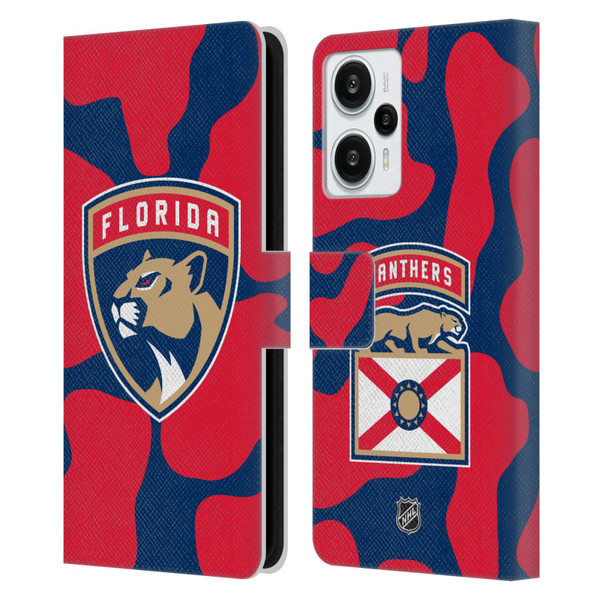 NHL Florida Panthers Cow Pattern Leather Book Wallet Case Cover For Xiaomi Redmi Note 12T