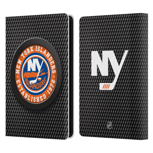 NHL New York Islanders Puck Texture Leather Book Wallet Case Cover For Amazon Kindle Paperwhite 5 (2021)