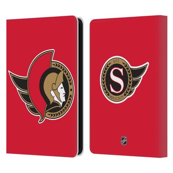 NHL Ottawa Senators Plain Leather Book Wallet Case Cover For Amazon Kindle 11th Gen 6in 2022