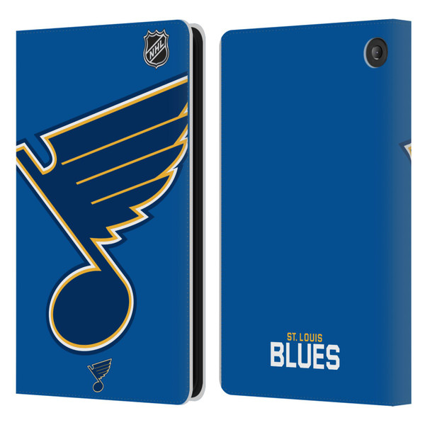 NHL St Louis Blues Oversized Leather Book Wallet Case Cover For Amazon Fire 7 2022