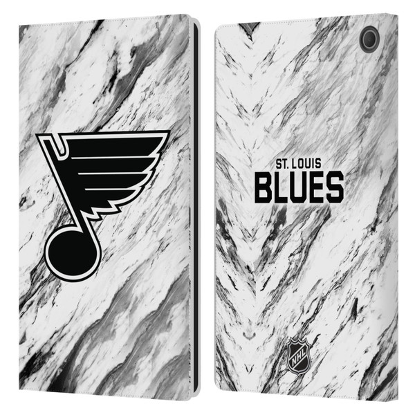 NHL St Louis Blues Marble Leather Book Wallet Case Cover For Amazon Fire Max 11 2023