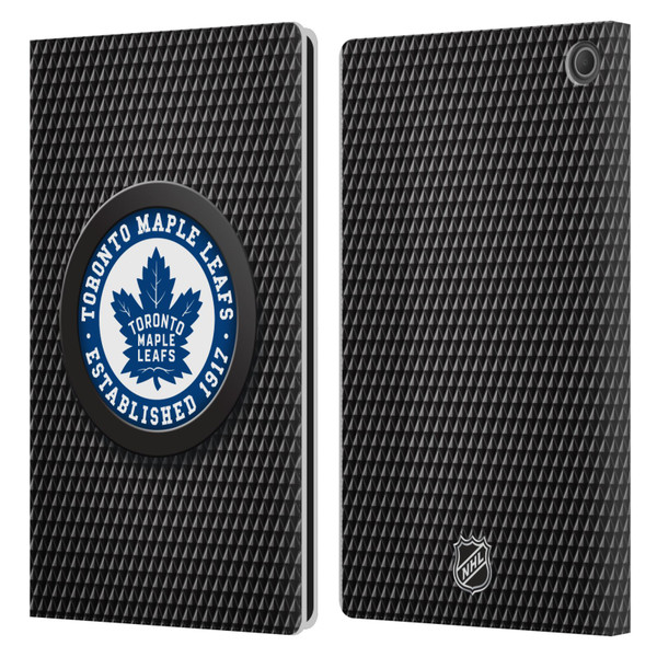 NHL Toronto Maple Leafs Puck Texture Leather Book Wallet Case Cover For Amazon Fire Max 11 2023