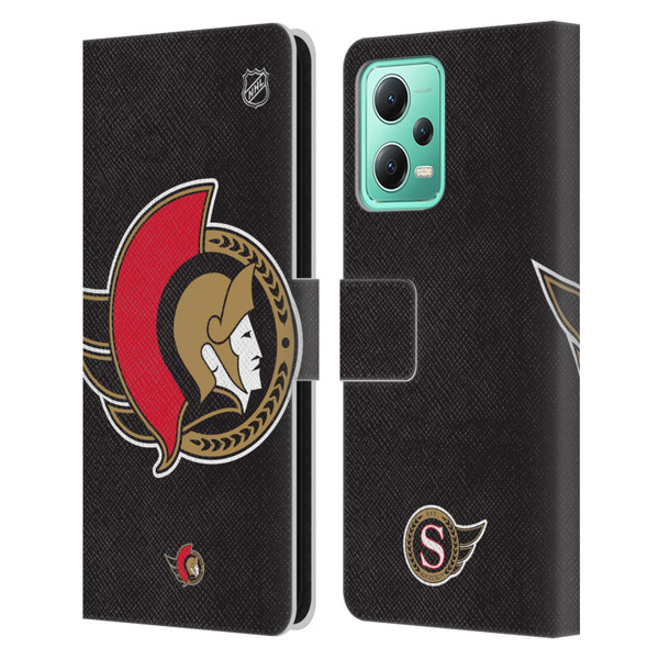 NHL Ottawa Senators Oversized Leather Book Wallet Case Cover For Xiaomi Redmi Note 12 5G