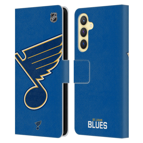 NHL St Louis Blues Oversized Leather Book Wallet Case Cover For Samsung Galaxy S23 FE 5G