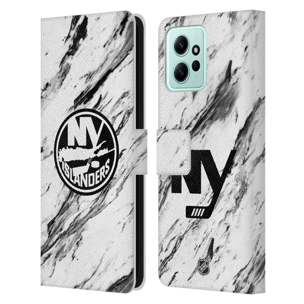 NHL New York Islanders Marble Leather Book Wallet Case Cover For Xiaomi Redmi 12