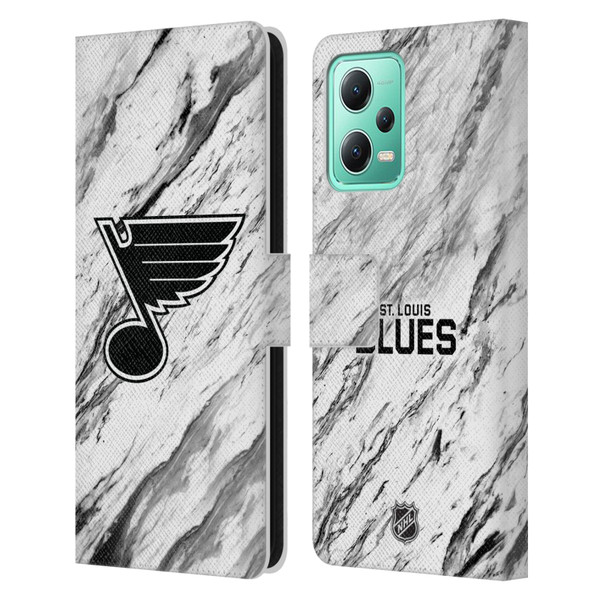 NHL St Louis Blues Marble Leather Book Wallet Case Cover For Xiaomi Redmi Note 12 5G