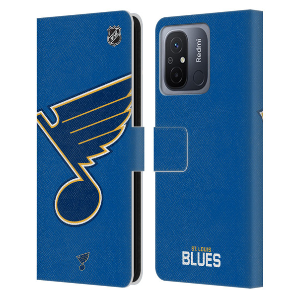 NHL St Louis Blues Oversized Leather Book Wallet Case Cover For Xiaomi Redmi 12C