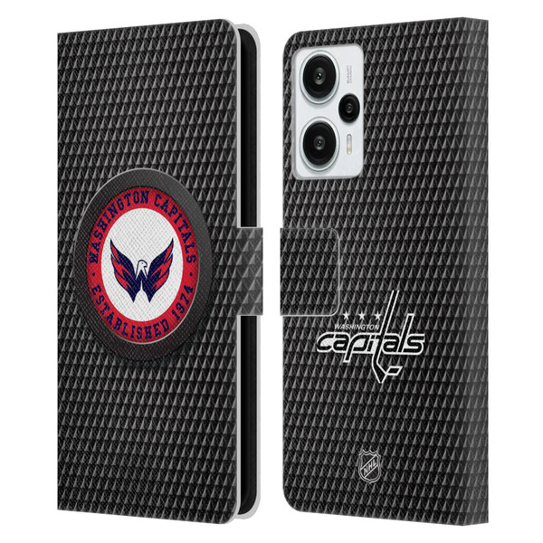 NHL Washington Capitals Puck Texture Leather Book Wallet Case Cover For Xiaomi Redmi Note 12T