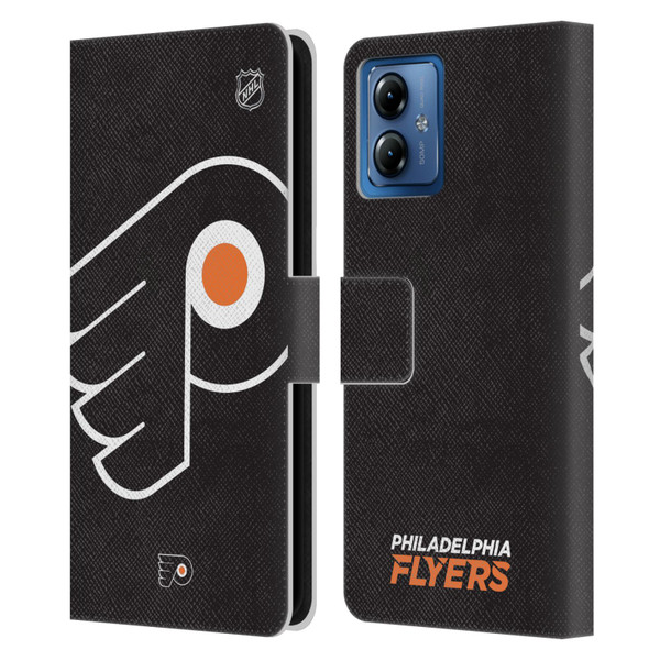 NHL Philadelphia Flyers Oversized Leather Book Wallet Case Cover For Motorola Moto G14
