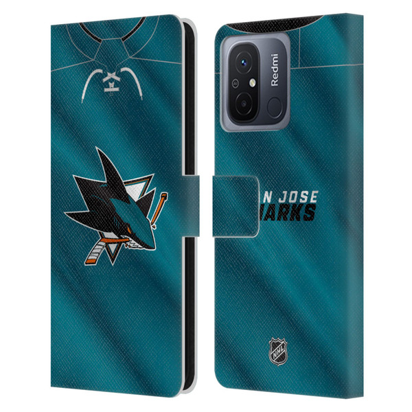 NHL San Jose Sharks Jersey Leather Book Wallet Case Cover For Xiaomi Redmi 12C