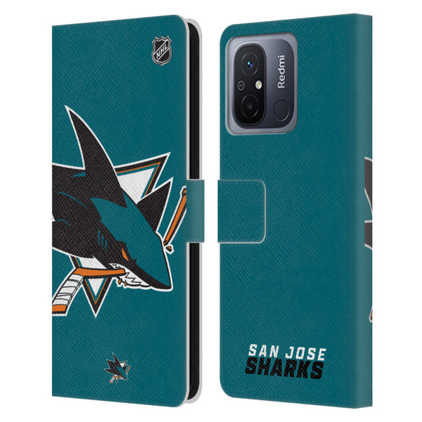 NHL San Jose Sharks Oversized Leather Book Wallet Case Cover For Xiaomi Redmi 12C