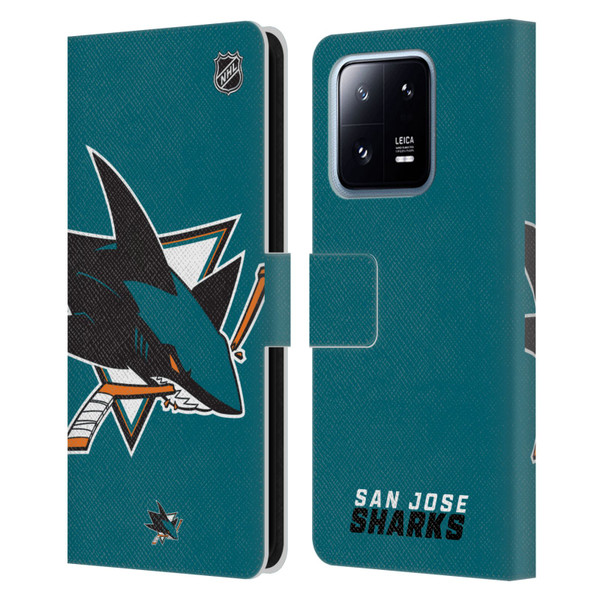 NHL San Jose Sharks Oversized Leather Book Wallet Case Cover For Xiaomi 13 Pro 5G