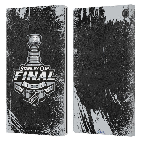 NHL 2021 Stanley Cup Final Distressed Leather Book Wallet Case Cover For Amazon Fire Max 11 2023