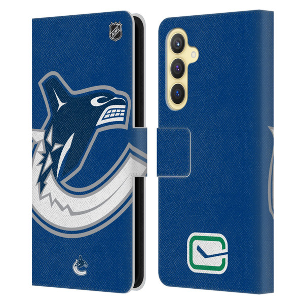 NHL Vancouver Canucks Oversized Leather Book Wallet Case Cover For Samsung Galaxy S23 FE 5G