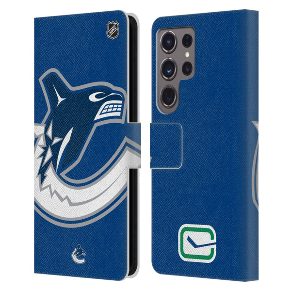 NHL Vancouver Canucks Oversized Leather Book Wallet Case Cover For Samsung Galaxy S24 Ultra 5G