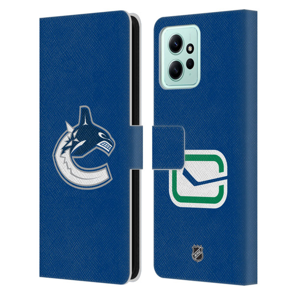 NHL Vancouver Canucks Plain Leather Book Wallet Case Cover For Xiaomi Redmi 12