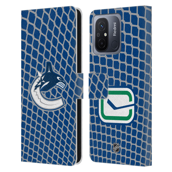 NHL Vancouver Canucks Net Pattern Leather Book Wallet Case Cover For Xiaomi Redmi 12C