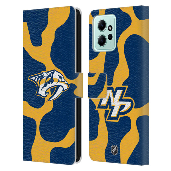 NHL Nashville Predators Cow Pattern Leather Book Wallet Case Cover For Xiaomi Redmi 12
