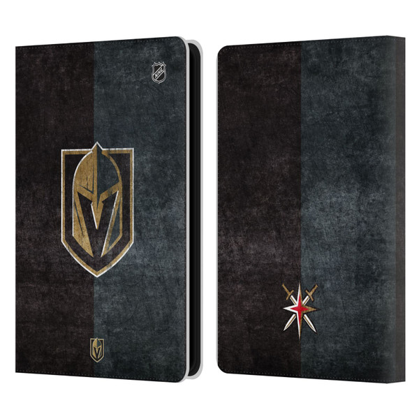 NHL Vegas Golden Knights Half Distressed Leather Book Wallet Case Cover For Amazon Kindle Paperwhite 5 (2021)