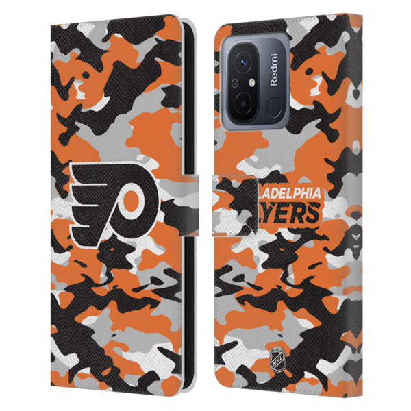 NHL Philadelphia Flyers Camouflage Leather Book Wallet Case Cover For Xiaomi Redmi 12C