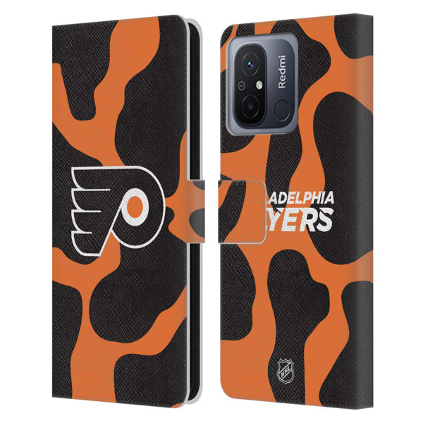 NHL Philadelphia Flyers Cow Pattern Leather Book Wallet Case Cover For Xiaomi Redmi 12C