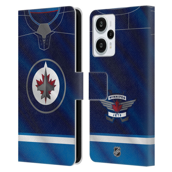 NHL Winnipeg Jets Jersey Leather Book Wallet Case Cover For Xiaomi Redmi Note 12T