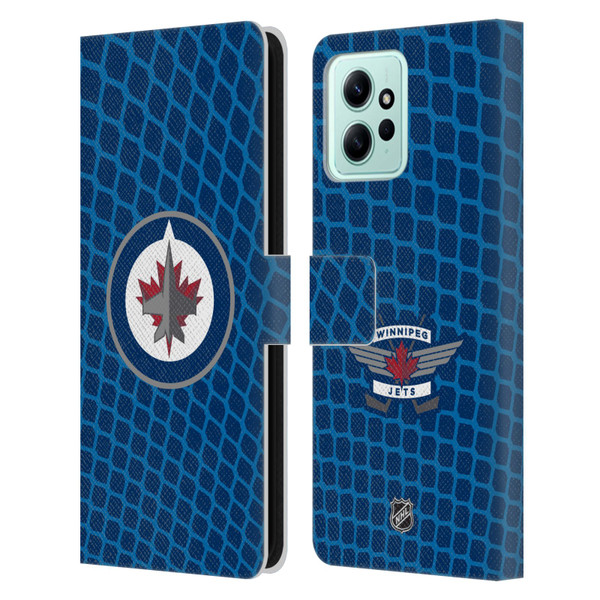 NHL Winnipeg Jets Net Pattern Leather Book Wallet Case Cover For Xiaomi Redmi 12