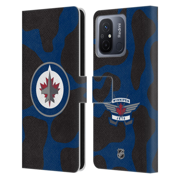 NHL Winnipeg Jets Cow Pattern Leather Book Wallet Case Cover For Xiaomi Redmi 12C