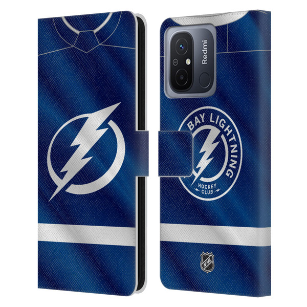 NHL Tampa Bay Lightning Jersey Leather Book Wallet Case Cover For Xiaomi Redmi 12C