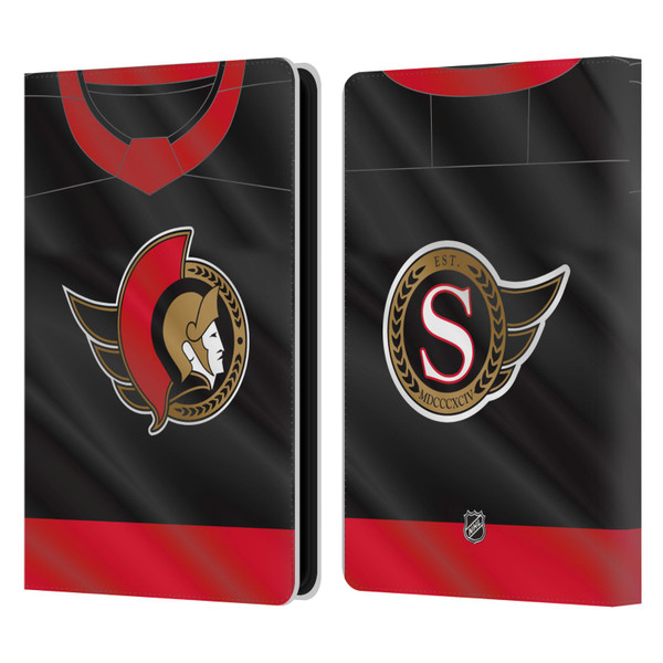 NHL Ottawa Senators Jersey Leather Book Wallet Case Cover For Amazon Kindle Paperwhite 5 (2021)