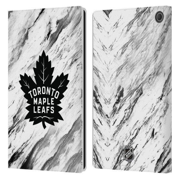 NHL Toronto Maple Leafs Marble Leather Book Wallet Case Cover For Amazon Fire Max 11 2023