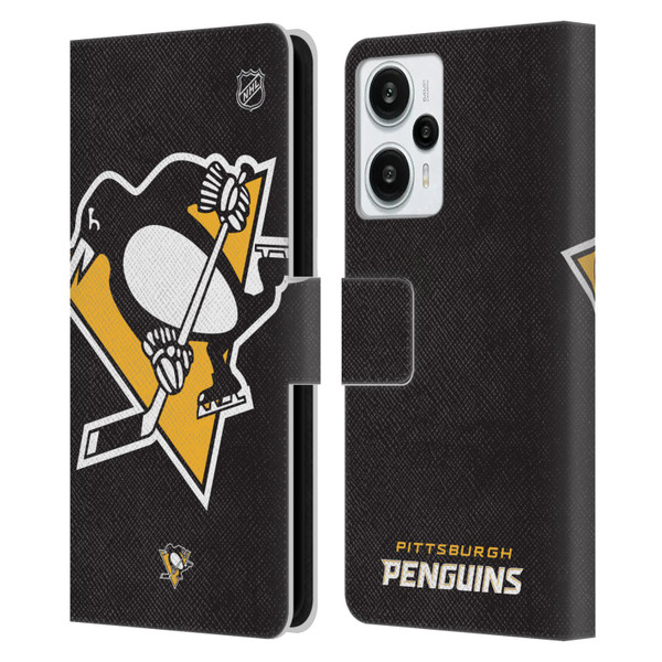 NHL Pittsburgh Penguins Oversized Leather Book Wallet Case Cover For Xiaomi Redmi Note 12T