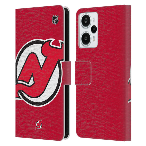 NHL New Jersey Devils Oversized Leather Book Wallet Case Cover For Xiaomi Redmi Note 12T