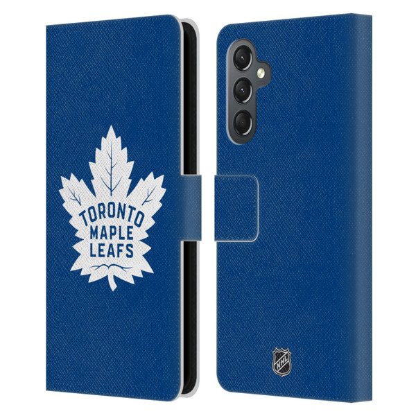 NHL Toronto Maple Leafs Plain Leather Book Wallet Case Cover For Samsung Galaxy A25 5G