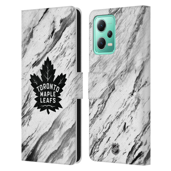 NHL Toronto Maple Leafs Marble Leather Book Wallet Case Cover For Xiaomi Redmi Note 12 5G